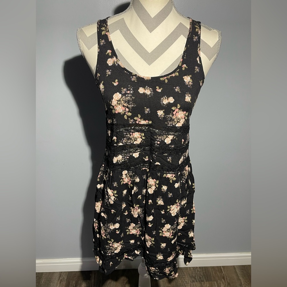 Mudd Black Floral Mini Dress